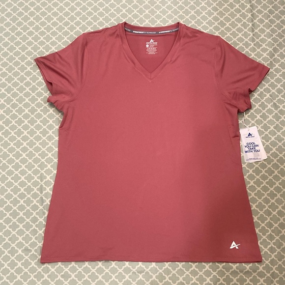 Arctic Cool Hydrofreeze V Neck Workout Top Blush Rose XL NWT - Picture 1 of 5